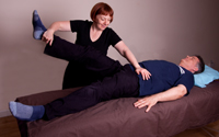 Sally Tyler showing therapeutic balance at the Natural Health Consultancy